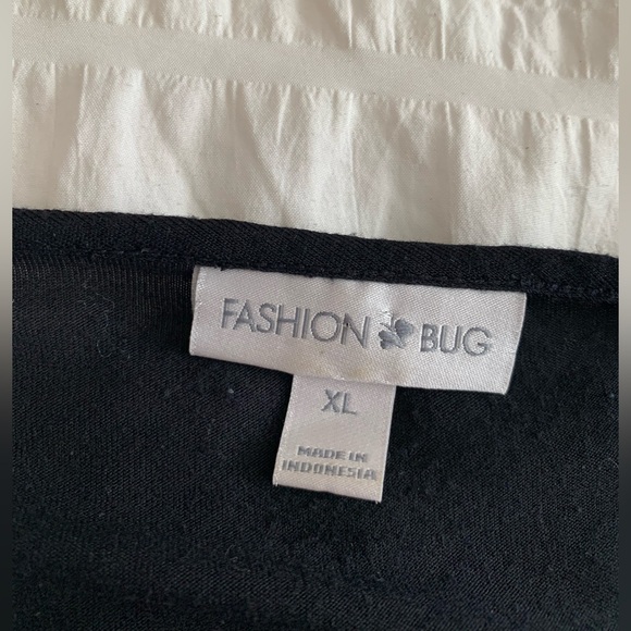 Fashion Bug Black Drape Neck Blouse - Picture 6 of 16